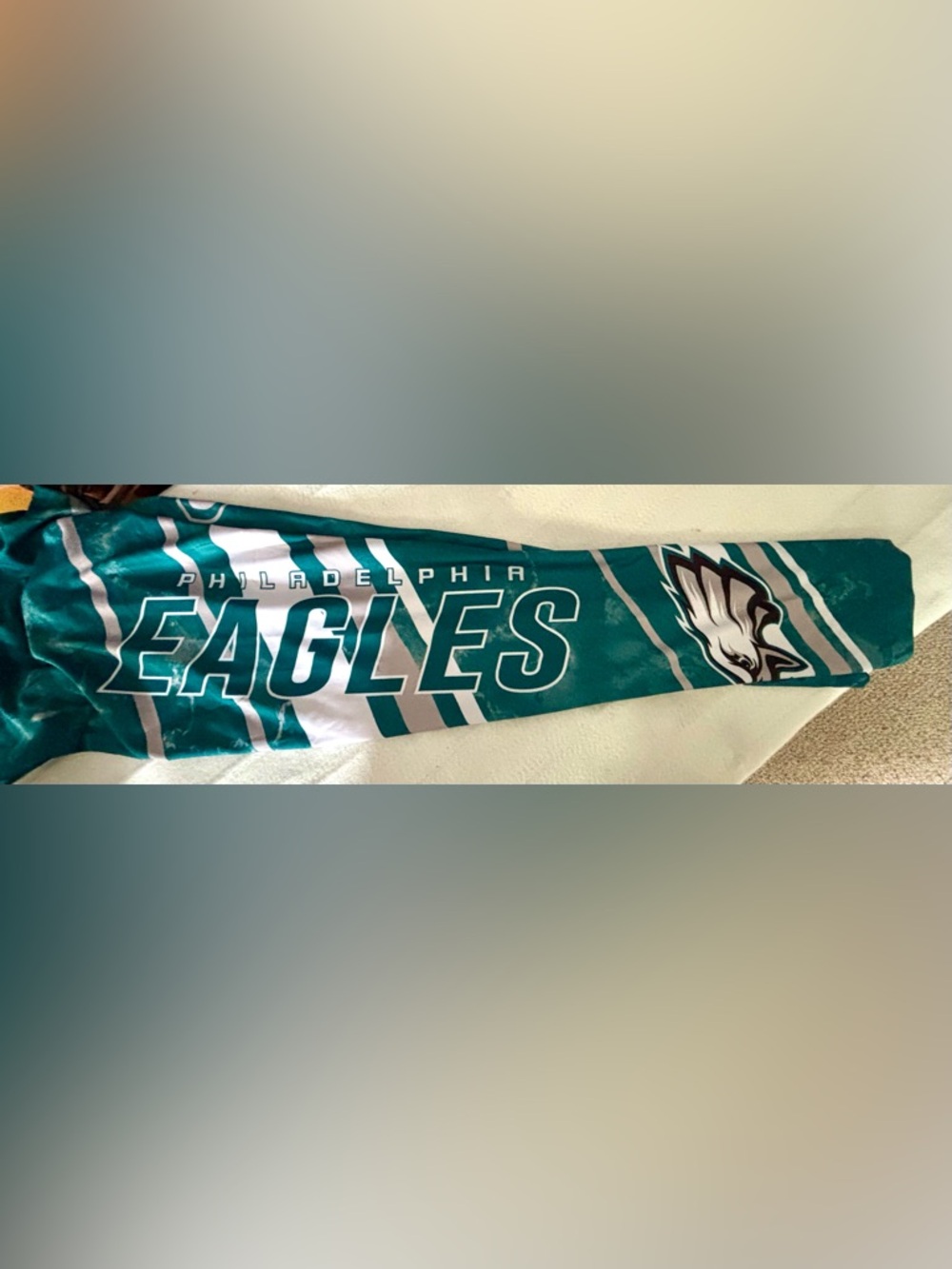 Eagles NFL Team Apparel Green and White Women's Leggings, XL - Picture 3 of 4